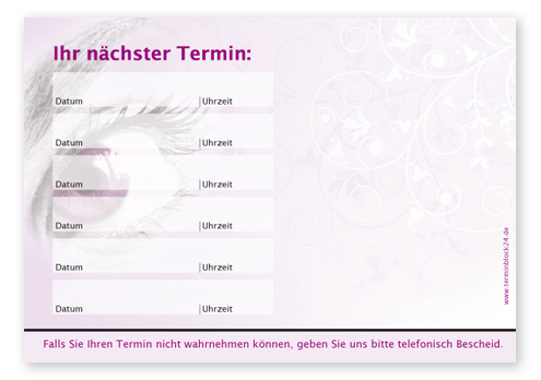 Terminzettel "Focus" - 6 Termine