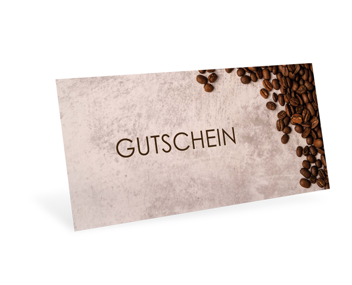 Gutscheinkarte Classic "Kaffebohnen" individuell