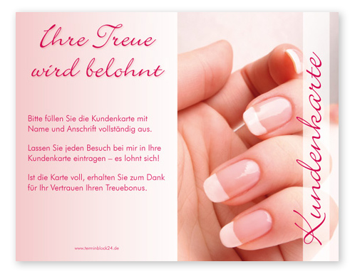 Kundenkarte "french nails"