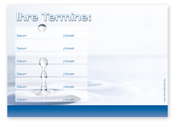 Terminzettel "kühler Tropfen" - 6 Termine