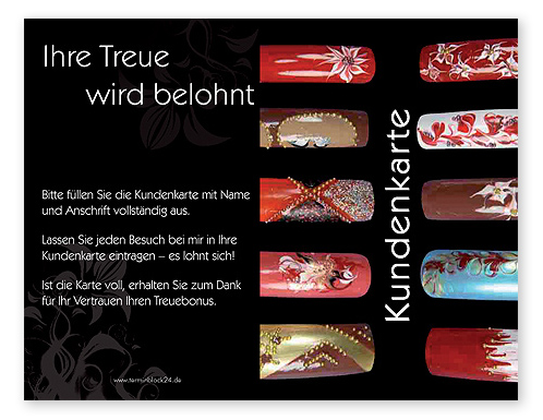 Kundenkarte "creative Nail Art"