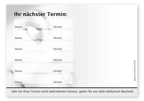 Terminzettel "Augenblick" - 6 Termine