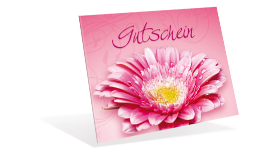 Gutschein-Klappkarten "Gerbera"