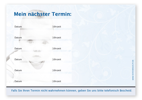 Terminzettel "Baby Smiley" - 6 Termine