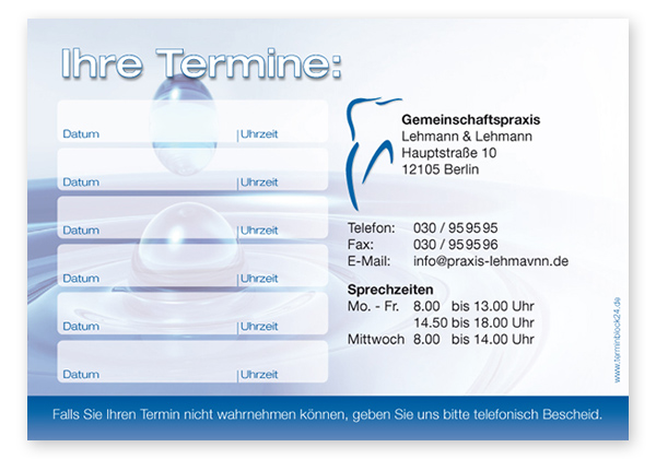 Terminzettel "Philosophie" - 6 Termine