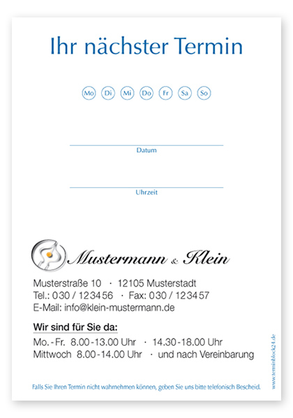 Terminzettel "Easy Light"