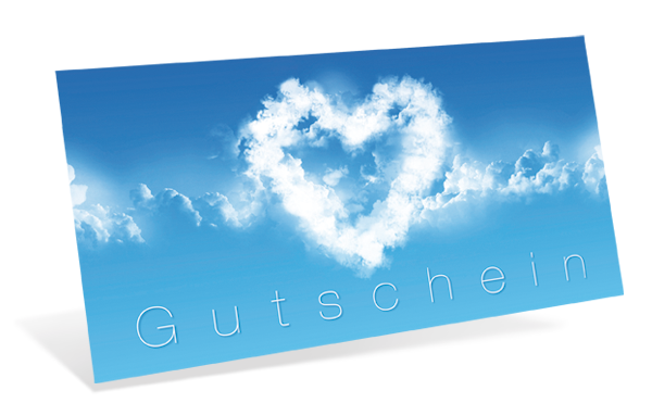 Gutscheinkarte Classic "Wolkenherz"