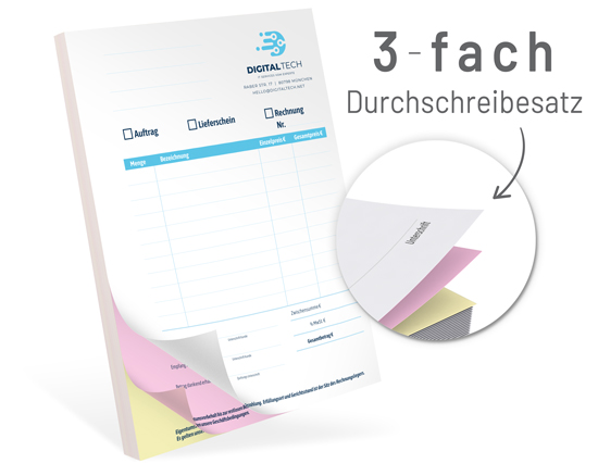 Durchschreibesatz 3-fach geblockt DIN A5 - 1219010114