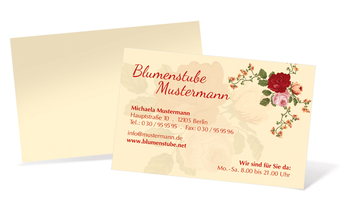 Visitenkarte "vintage rose" Landscape - 1212020296