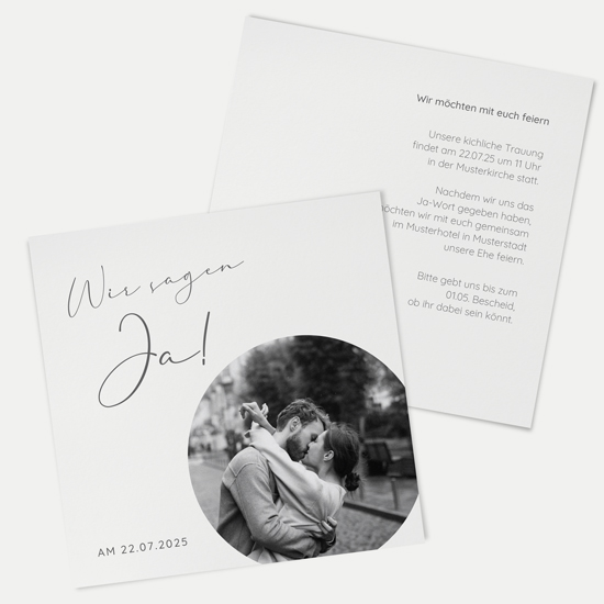 Postkarte Quadrat 148 x 148 mm - Minimalistisch "Paris" - PQ-24001-M-02