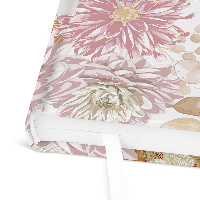 Kondolenzbuch - Floral "Terracotta Blossom"