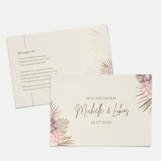 Postkarte DIN A6 im Querformat - Boho "Boho Minimal" - PKQ-24001-B-03