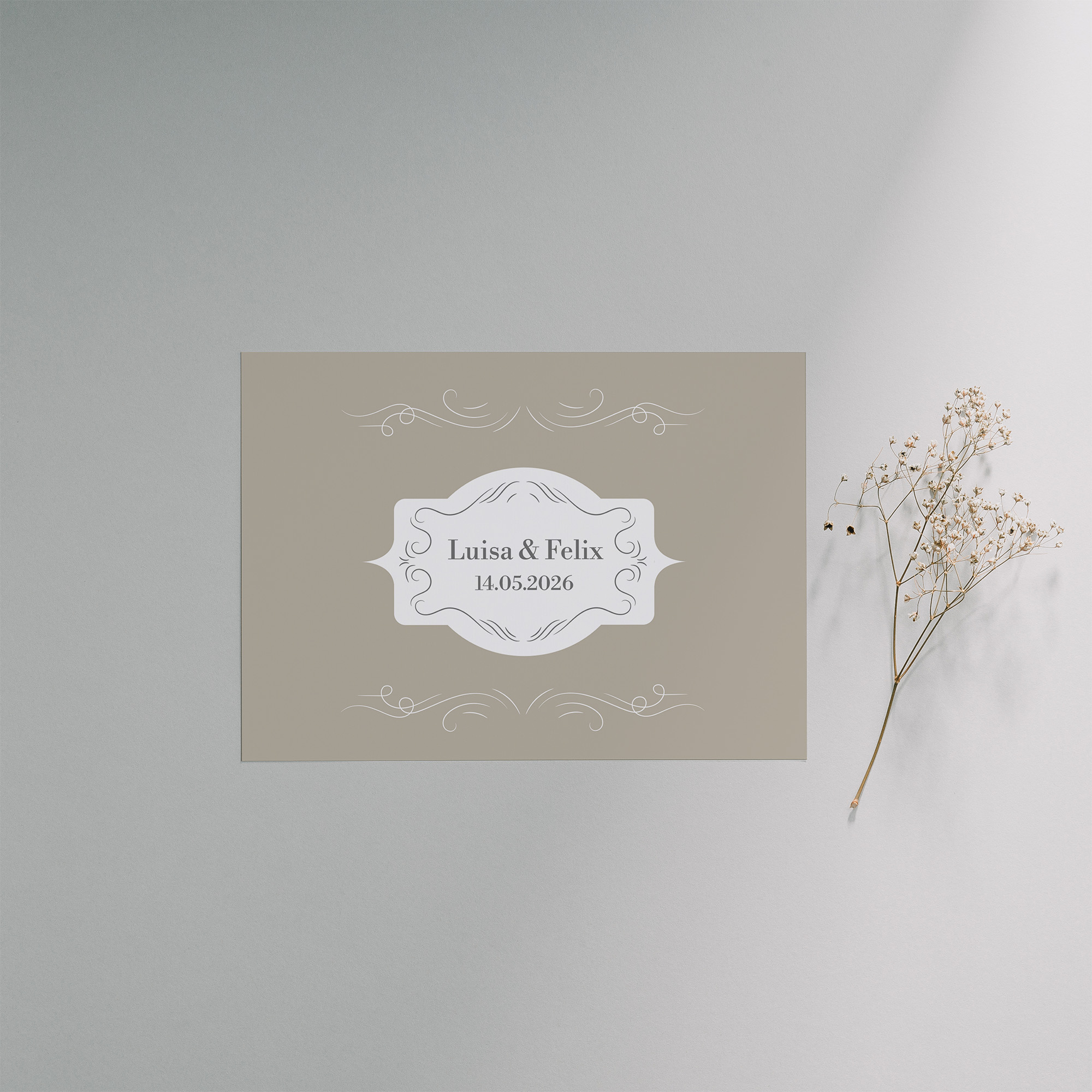 Postkarte DIN A6 im Querformat - Vintage "antique peony"