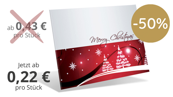 Gutschein-Klappkarten "merry christmas" - 1236010190