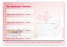 Terminzettel "Zeit zum Entspannen" - 4 Termine mit Wochentagen - 1215010402