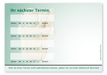Terminzettel "Saunaliebe" - 4 Termine mit Wochentagen - 1215010406