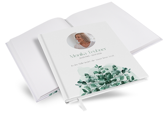 Kondolenzbuch - Evergreen Mint - KB-25001-G-05