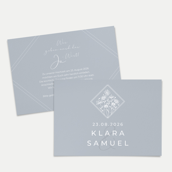 Postkarte DIN A6 im Querformat - Vintage "La Fleur Bleue" - PKQ-24001-V-10