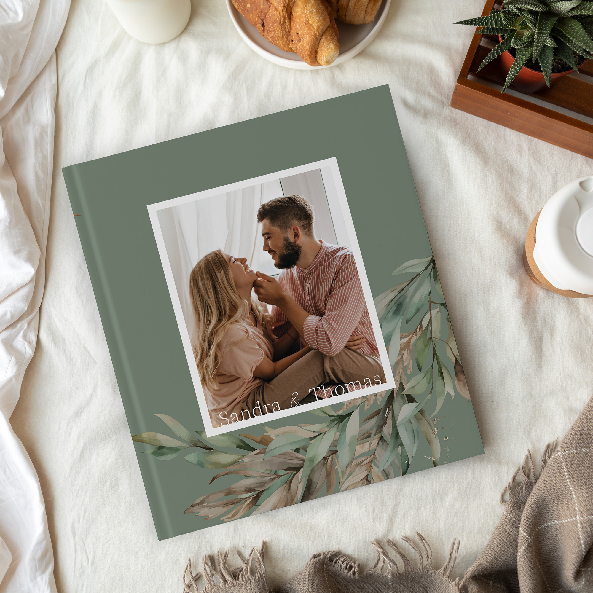 Erinnerungsbuch Hochzeit - Boho "rooted together"