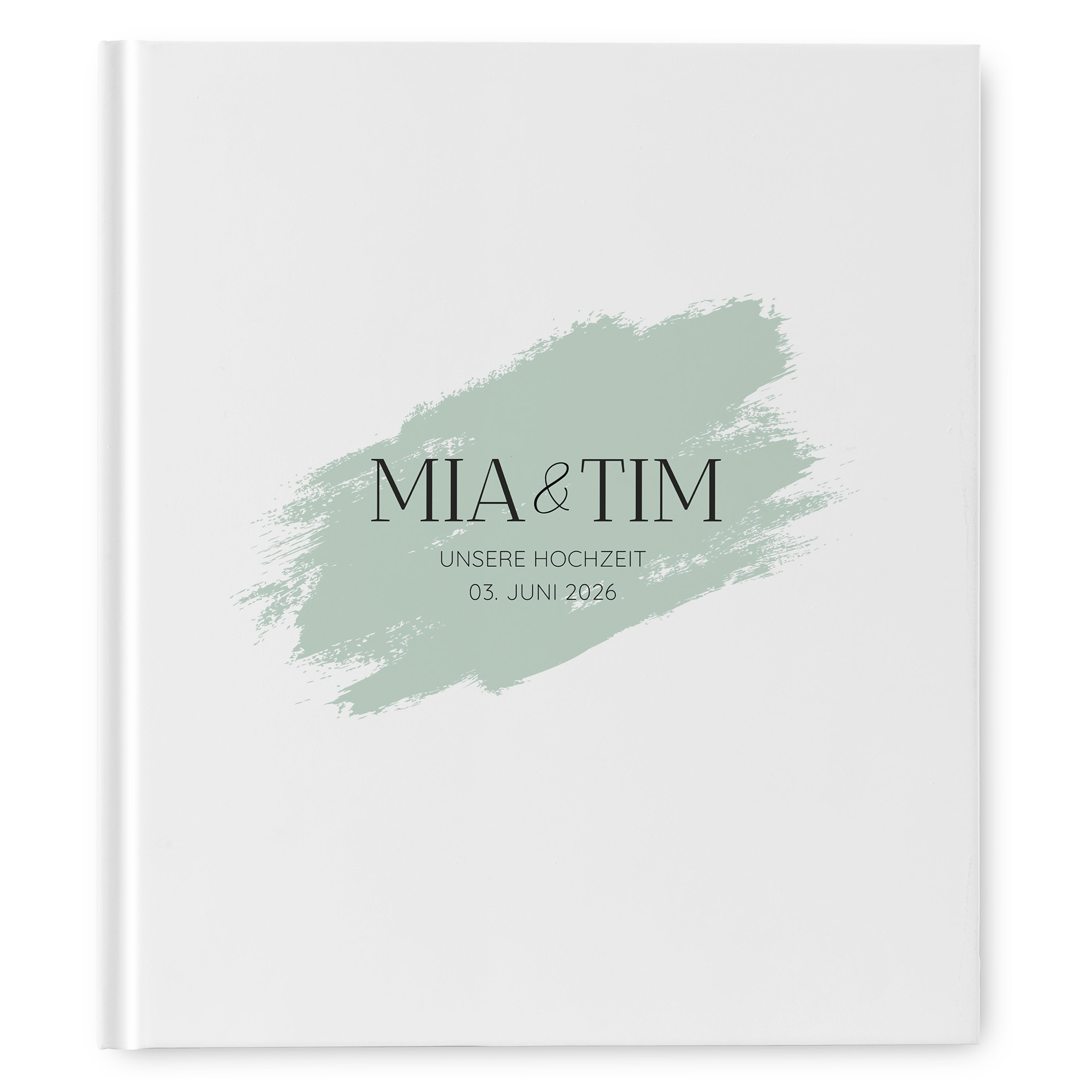 Erinnerungsbuch Hochzeit - Minimalistisch "Mint Brush"