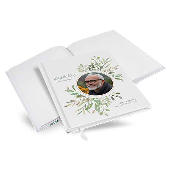 Kondolenzbuch - Greenery "calm grove" - KB-25001-G-06