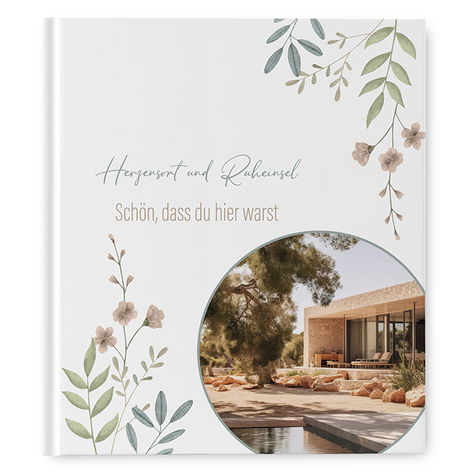 Gästebuch Ferienwohnung - Boho "Soft Leaves"