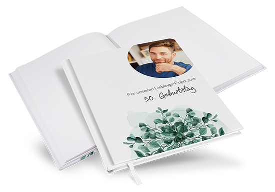 Gästebuch Geburtstag - Greenery "Evergreen Mint" - GBG-25001-G-05