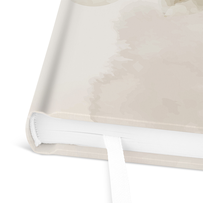 Gästebuch Taufe - Aquarell "leaf & taupe"