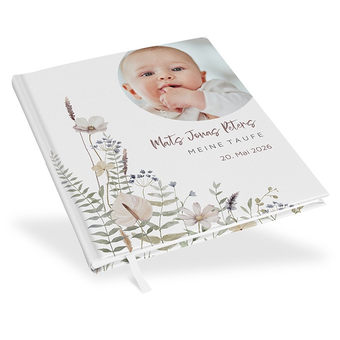 Gästebuch Taufe - Boho "Pastel Bloom"