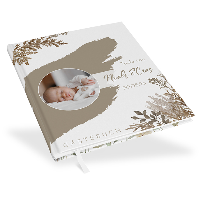 Gästebuch Taufe - Boho "Earthstroke"