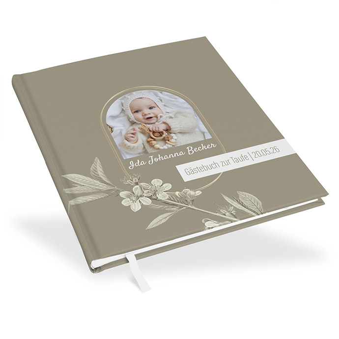 Gästebuch Taufe - Floral "Classic Flora"