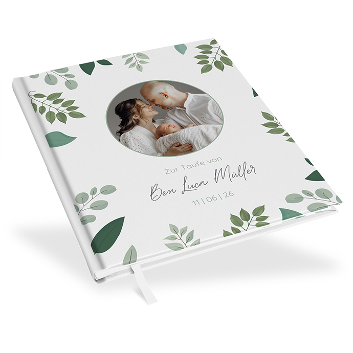 Gästebuch Taufe  - Greenery "pure greenery"